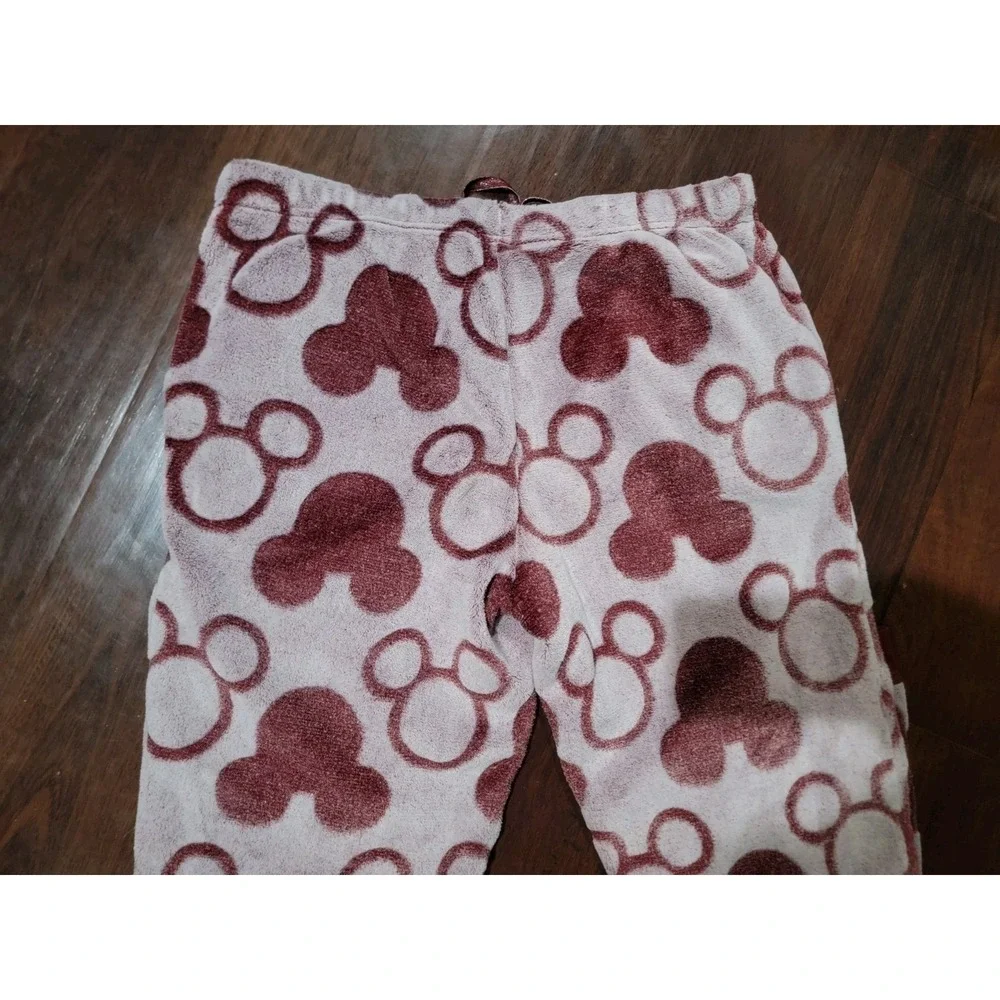 Mickey Mouse Disney Character Ladies' Fleece 2-piece Pajama Set‎ RED Large 12/14 - Picture 11 of 12